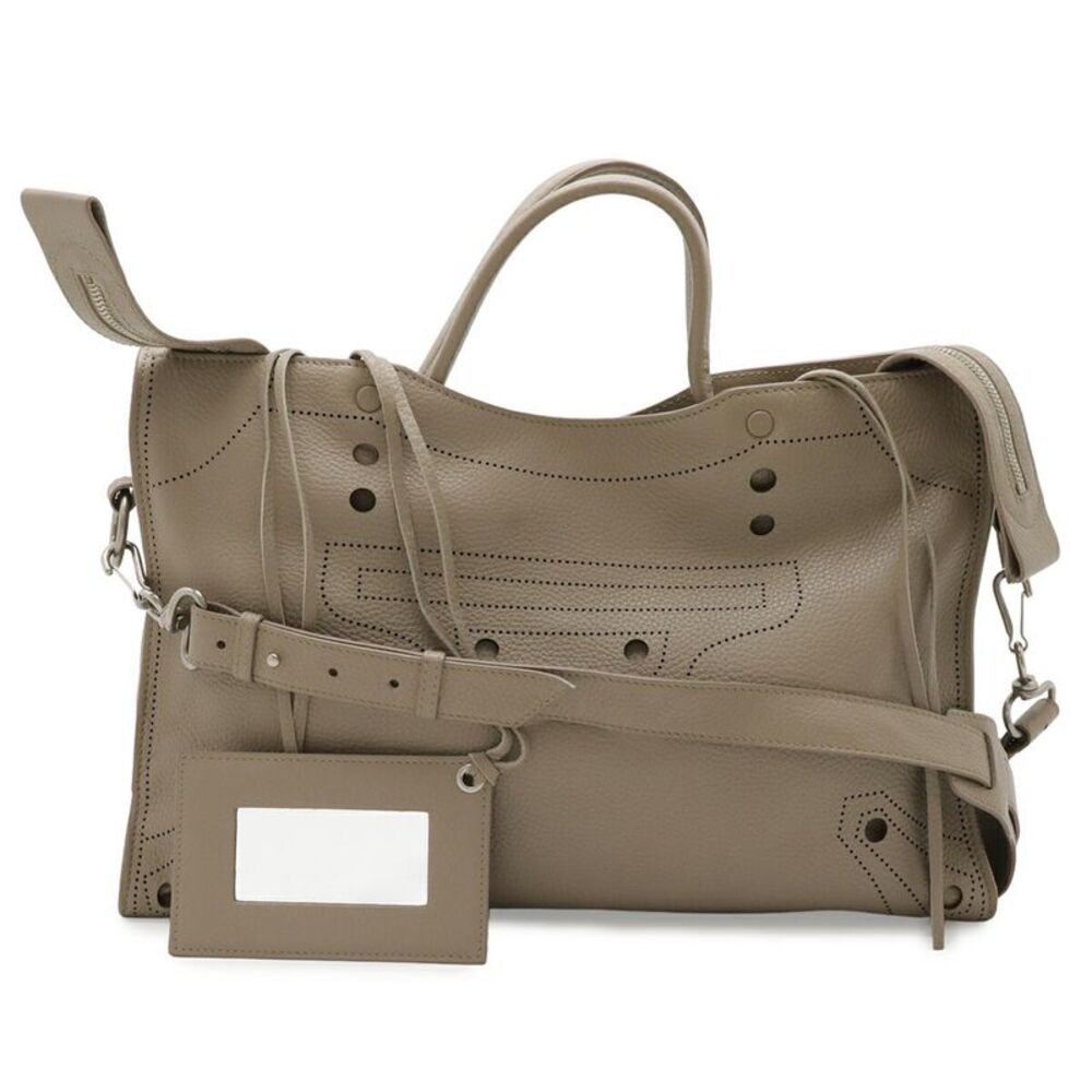 Balenciaga Blackout City Leather Handbag